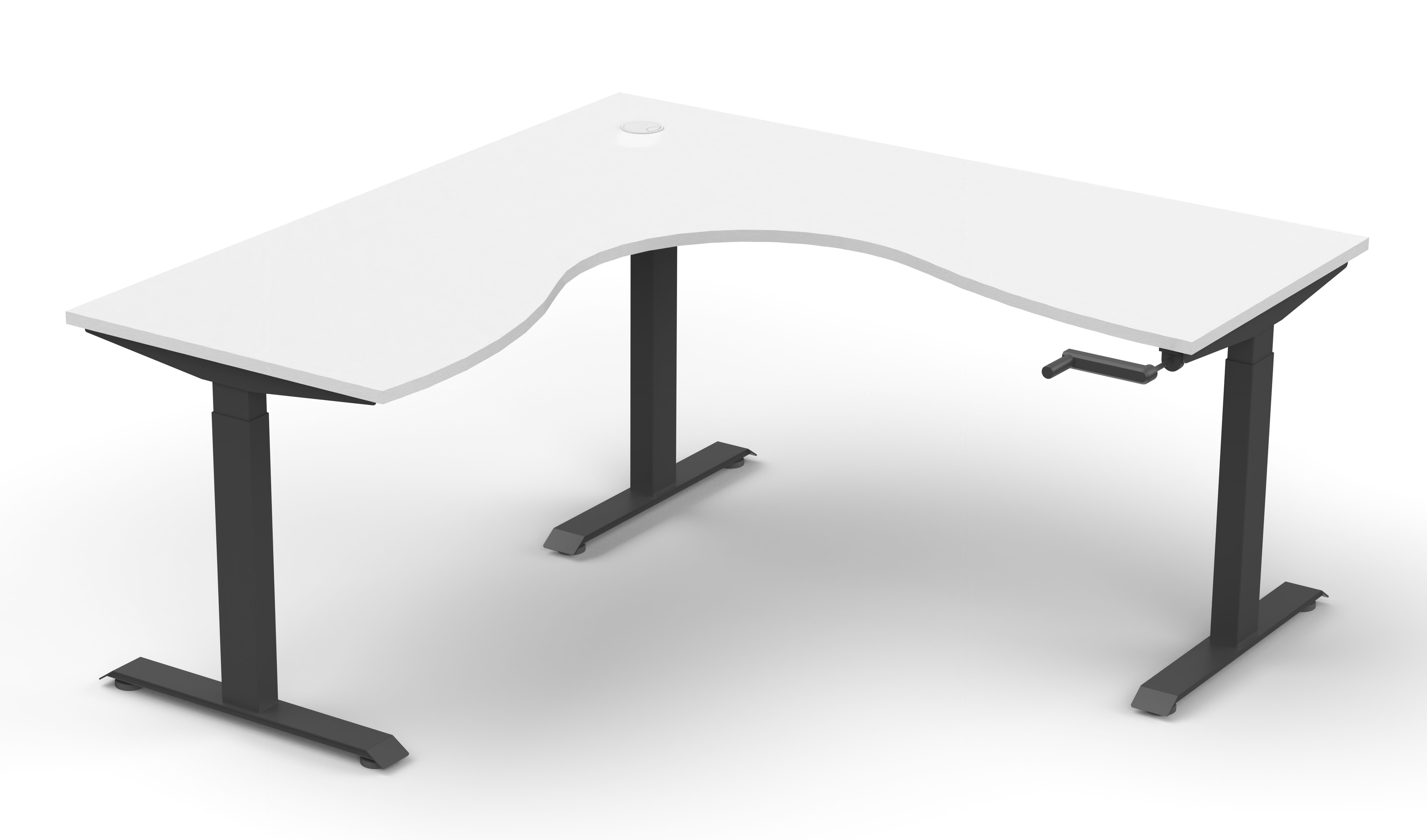 Boost Manual Height Adjustable Corner Desk